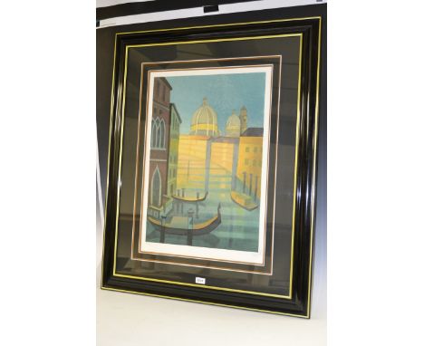 Toffoli, by and after, Venice, signed, limited edition, off set lithograph, no. 60/100, 50cm x 70cm, framed