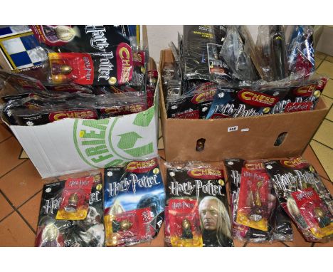A COMPLETE SET OF THE DeAGOSTINI HARRY POTTER CHESS SET PARTWORK COLLECTION, issues 1 -82, majority still sealed in original 