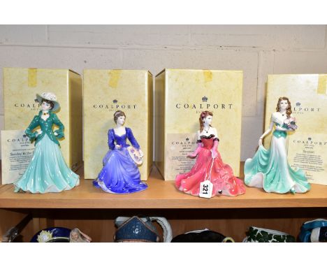 FOUR BOXED COALPORT FIGURINES, comprising 'Sunday in the Park', part of The Connaught Collection exclusively produced for Con