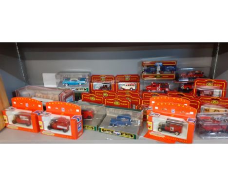 Del Prado boxed die cast collectors vehicles to include fire engines, The village Cameo collection vans by Corgi and other ve