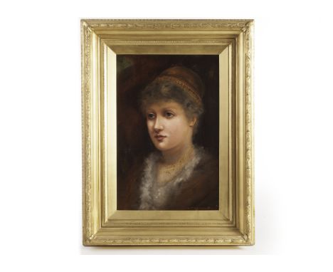 W.T. Watson (19th century), oil on canvas portrait of a Victorian lady, possibly the artist’s wife Isabella Bewley (age 22), 