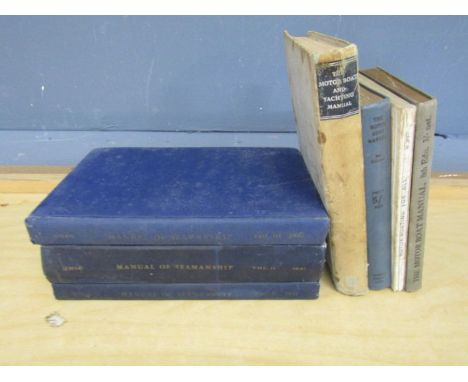 Manual of Seamanship volumes 1-3 and 3 vintage books about Motorboating 