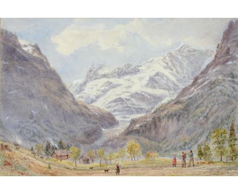 SIR JOHN THOMAS SELWYN, SHRUBLAND PARK SUFFOLK, SIGNED AND DATED 1860, WATERCOLOUR, 31 X 42CM, 19TH C SCHOOL, ALPINE LANDSCAP