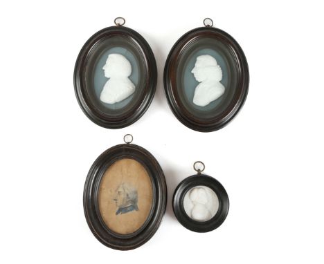 James Tassie (Scottish 1735-1799). A white glass paste portrait relief bust of the Reverend Hugh Blair (1718-1800), inscribed