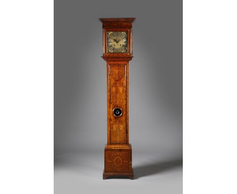 A Queen Anne and later walnut and seaweed marquetry longcase clock by R. Baterson of London, the brass movement of one month 