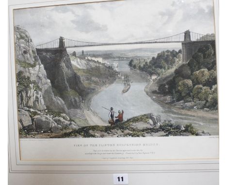 After James Duffield Harding (1797-1863) 'View of The Clifton Suspension Bridge' from a drawing by Brook Smith Proposed to be