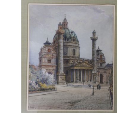 Ernest Graner (Late 19th/ early 20th Century) Vienna (?) Watercolour Signed lower right and dated '19 43cm x 34cm; After Alke