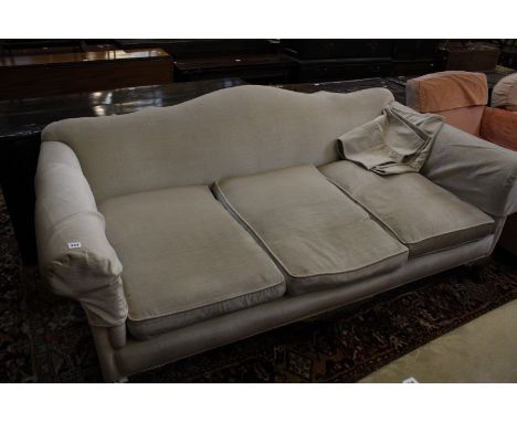 A large square back sofa on ball and claw feet.190cm wide x 98cm deep.