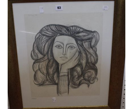 After Pablo Picasso (Spanish, 1881 - 1973) Portrait of Francoise Limited edition print no. 285/500 41cm x 34cm; L... Andreus 