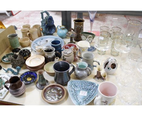 A quantity of assorted glassware and ceramics to include Queen Anne 'Clarice' part china dinner, tea and coffee service, stud
