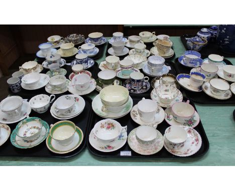A large quantity of 19th and 20th Century cups and saucers (seven trays)