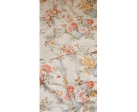 Four pairs of curtains (one full length; three standard length) in Sanderson fabric 