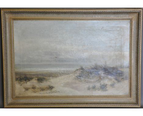 Sherrin, Seascape with Dunes, oil on canvas, 50 x 78cm