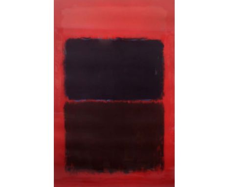 AFTER MARK ROTHKO,  'Light red over black', print, 75cm x 115cm, framed and glazed