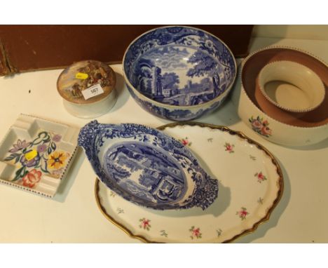 A COLLECTION OF ASSORTED CERAMICS TO INCLUDE A SPODE ITALIAN DESIGN BOWL AND DISH (6)