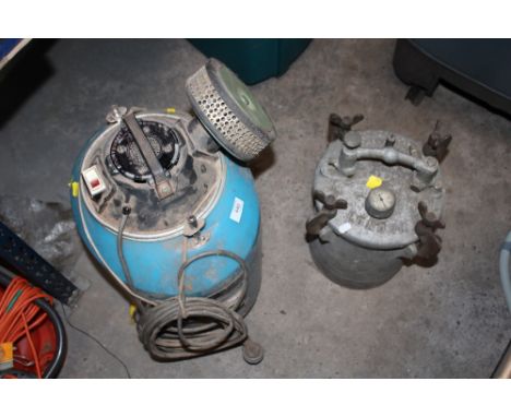 A BROMARK PNEUMATIC ITEM TOGETHER WITH A STURTEVANT WELLBECK LTD VACUUM A/F 