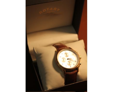 A BOXED ROTARY DATE WRIST WATCH 