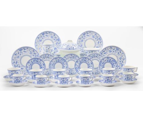 A Royal Crown Derby Pembroke pattern breakfast service, 1883, milk jug 13cm h, printed and impressed mark  Good condition and