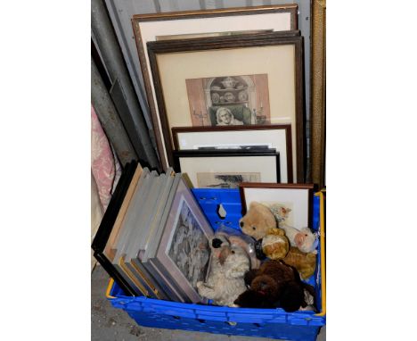 Set of eight framed Bonzo prints, set of four framed Bonzo prints and one small framed Bonzo print and a quantity of vintage 