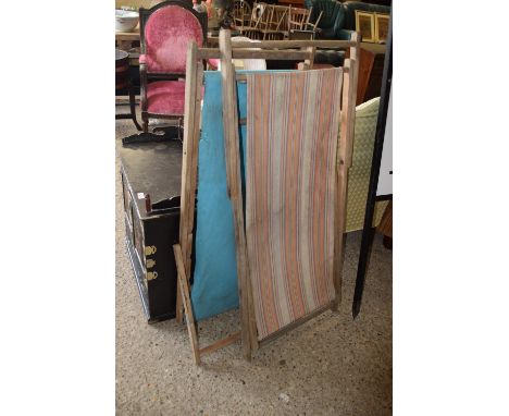 TWO VINTAGE DECKCHAIRS