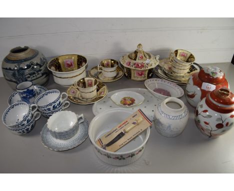 CERAMICS, CUPS AND SAUCERS, BOOTHS WORCESTER STYLE