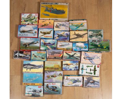 The lot to include: a PV1 Ventura, a Siebel SI-204A, a HOP1, a PZLP-11C, a Messerschmitt, a 11-10 Beast a Swedish Mustang USA