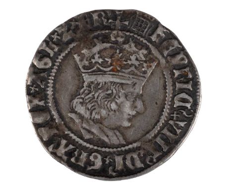 Henry VIII (1509-1547), silver groat, first coinage, crowned portrait of Henry VII facing right, legend around, the reverse w