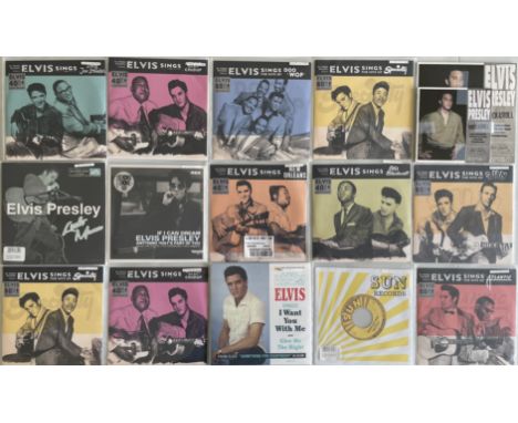 ELVIS PRESLEY - 7"/10" BOX SET (CONTEMPORARY PRESSINGS). Excellent collection of 1 x 10" box set and 15 x 7" from Elvis. Titl