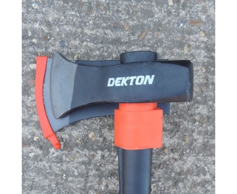 A fibreglass axe, together with a log splitter