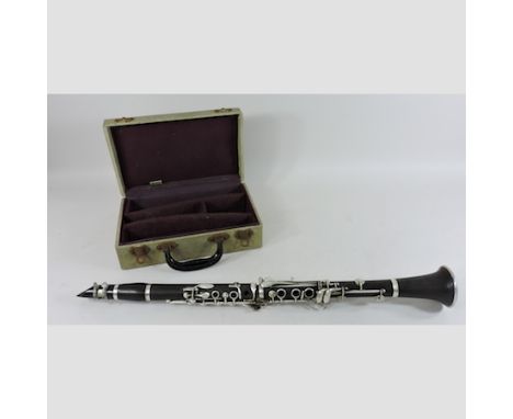 A mid 20th century Clarinet by Hawkes & Son, cased 