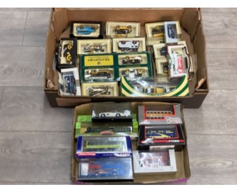 Die cast cars buses and train by Corgi, Ringtons, etc and two