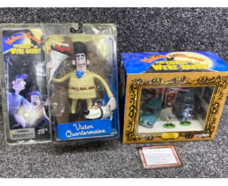 Limited edition Wallace &amp; Gromit - The curse of the were-rabbit animated cell set by Corgi with certificate of authentici