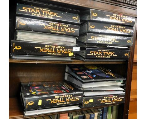 Various offical Star Trek fact files. (2 shelves)