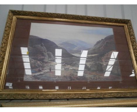 large gilt framed print