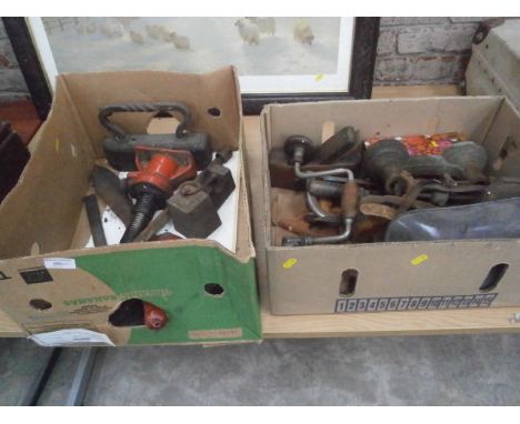 2 boxes of vintage toola