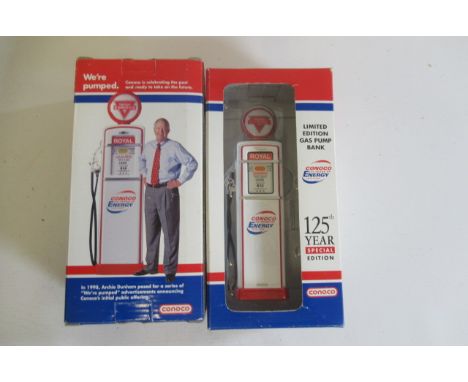 Two 1:12 scale petrol pump money banks for Conoco Energy 125th Year Special, boxed, M (Est. plus 21% premium inc. VAT)