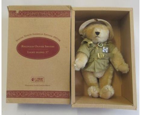 A boxed Steiff Reginald Oliver Smythe bear, with jungle outfit, 36cm (Est. plus 21% premium inc. VAT)Good