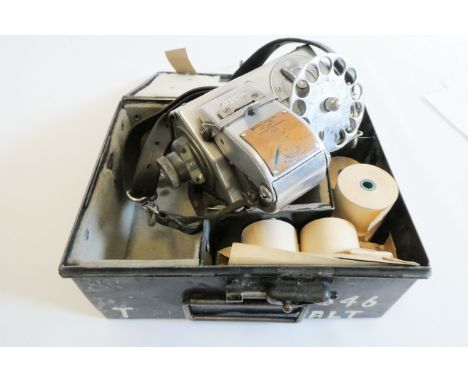 A Bradford City Transport portable Bus/Tram ticket dispenser with original carry case and ticket rolls, some age wear, G (Est