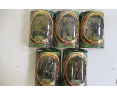 Five Vivid Imaginations Lord of The Rings plastic figures, all items boxed, M (Est. plus 21% premium inc. VAT)