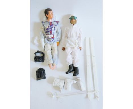Two Action Man dolls, 1980's ski patrol mountain trooper with damaged hands and space ranger with eagle eyes, F (Est. plus 21