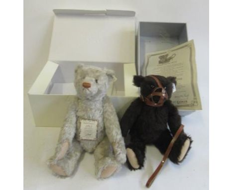 Two boxed Steiff teddy bears, comprising a 35cm Muzzle Bear 1908 with certificate and a British Collector's 1911 bear (Est. p