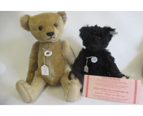 Two Steiff bears, comprising a 50cm 1904 replica bear, and a 41cm 1912 replica bear and certificate (Est. plus 21% premium in