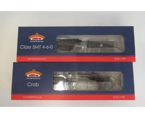 Bachmann 32-176 Crab in B.R. black and 32-509 Class 5MT in B.R. black, boxed E (Est. plus 21% premium inc. VAT)