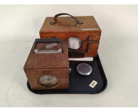 A 'Constrateur Brevete Benzing Strobbe' racing pigeon clock plus a smaller German made racing clock