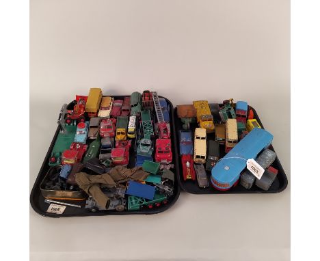 Vintage Dinky and Corgi toy cars (very playworn condition, some lacking wheels), spares or repairs