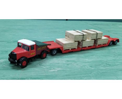 Two Corgi 1:50 scale heavy haulage vehicles with accessories