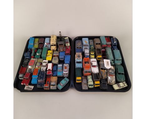 Vintage Dinky and Corgi toy cars (very playworn condition, some lacking wheels), spares or repairs