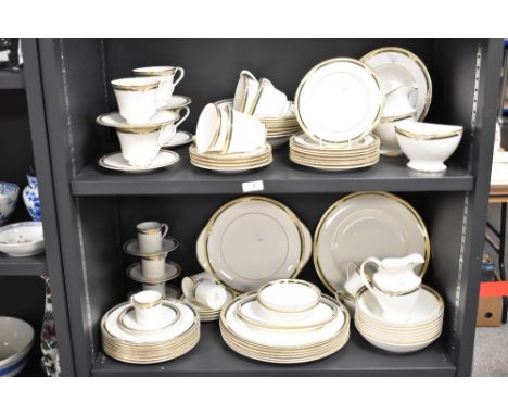 A modern Royal Doulton Forsyth pattern part tea and dinner service, all pieces appearing to be marked as seconds but in very 