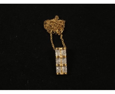 A 9ct Gold and Diamond pendant and 9ct Gold chain