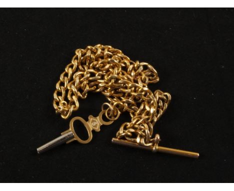 A 9ct Gold hollow watch chain